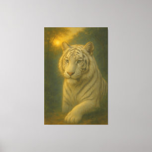 Majestic White Tiger – Fine Art Canvas Print