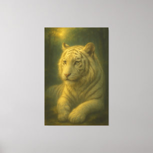 Majestic White Tiger – Fine Art Canvas Print