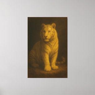 Majestic White Tiger – Fine Art Canvas Print