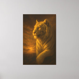 Majestic White Tiger – Fine Art Canvas Print