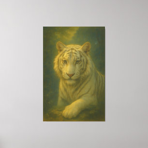 Majestic White Tiger – Fine Art Canvas Print