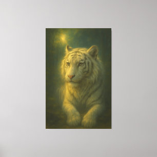 Majestic White Tiger – Fine Art Canvas Print