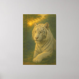 Majestic White Tiger – Fine Art Canvas Print
