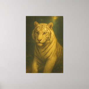 Majestic White Tiger Portrait • Fine Art Animal P Canvas Print
