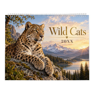 Majestic Wild Cats Wildlife Photography Calendar