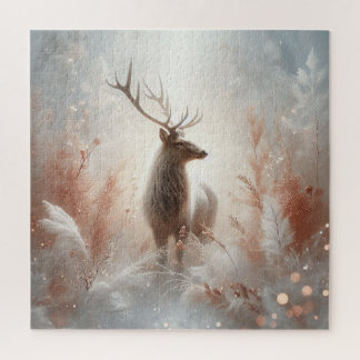 Majestic Winter Deer Jigsaw Puzzle