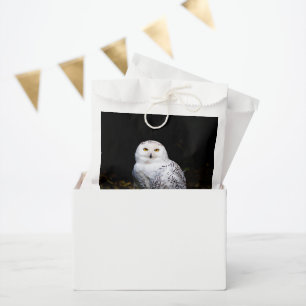 Majestic winter snowy owl favour bags
