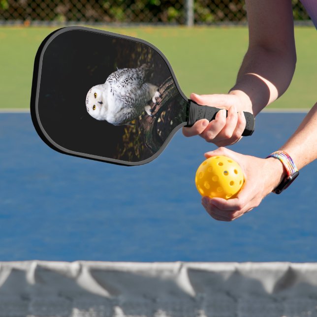 Majestic winter snowy owl pickleball paddle (Insitu)
