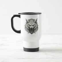 Majestic Wolf Face Custom Text Thermal