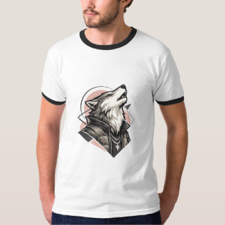 "Majestic Wolf Geometric T-Shirt" T-Shirt