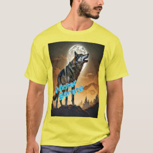 Majestic Wolf Howling at the Moon - Winter Sonata T-Shirt