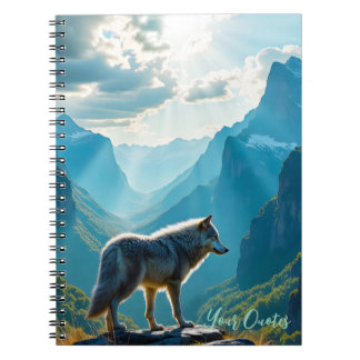 Majestic Wolf Mountain Art Notebook