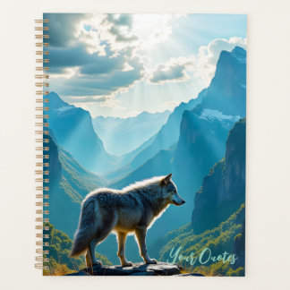 Majestic Wolf Mountain Art Planner