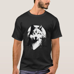 Majestic Wolf Portrait Artwork  T-Shirt
