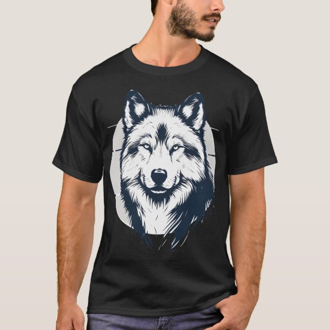 Majestic Wolf  - Tribal Graphic, Unisex T-Shirt (Front)