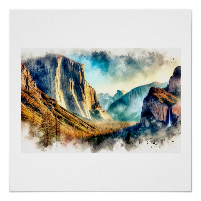 Majestic Yosemite Landscape,  Poster (Front)