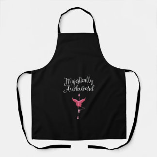 Majestically Awkward Flamingo Lover Summer Gift Apron