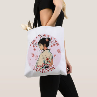 Majesty Anime Kimono Girl Cherry Blossom Tote Bag