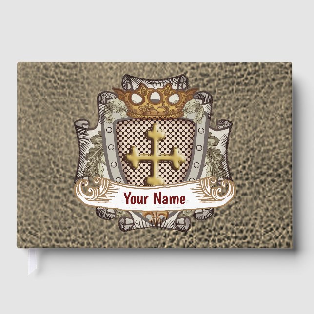 Majesty Family Crest Surname Guest Book (Front)