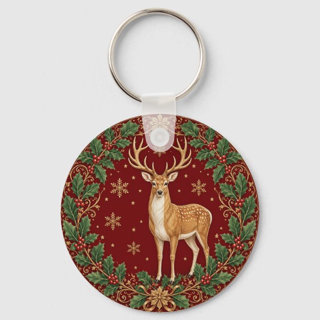 Majesty of the Crimson Winter Key Ring (Front)