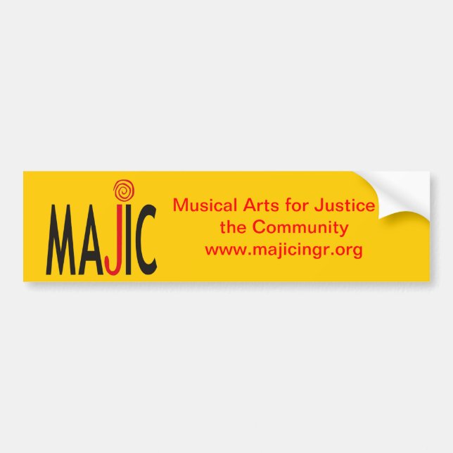 MAJIC bumper sticker (Front)