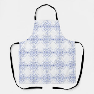 Majolica blue Amalfi Coast Sardine Fish & citrus Apron