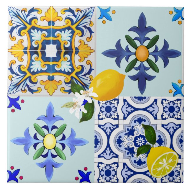 Majolica,mediterranean style  tile (Front)
