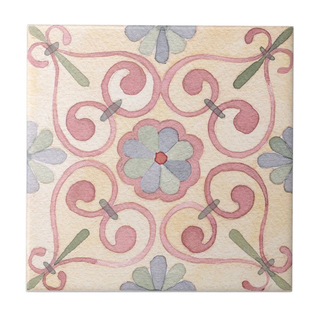 Majolica Watercolor Tile (Front)