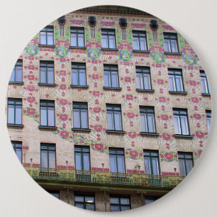 Majolikahaus Vienna Austria 6 Cm Round Badge