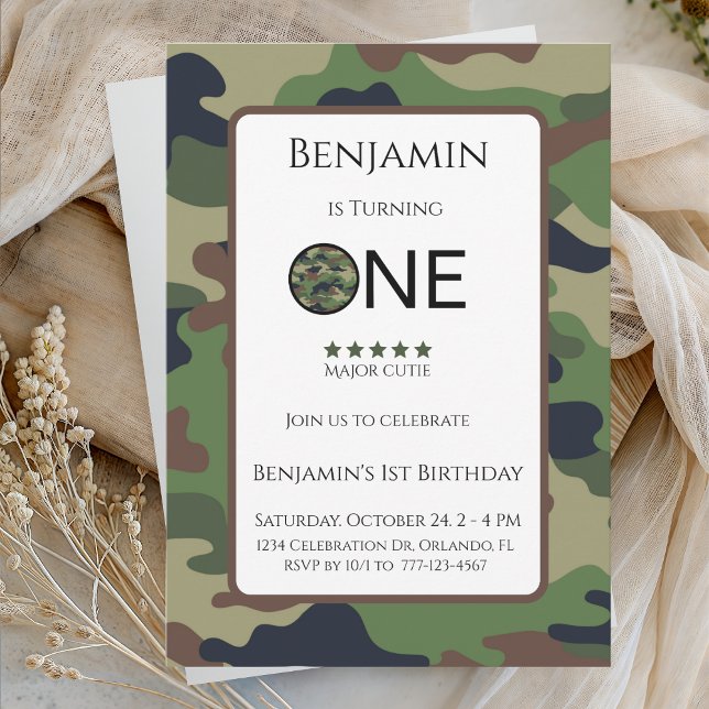 Major Cutie Birthday Invitation Kids Birthday (Creator Uploaded)