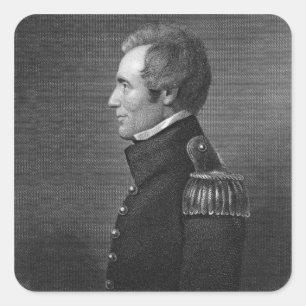 Major General Edmund Pendleton Gaines (1777-1849) Square Sticker