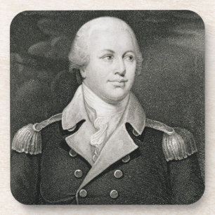 Major General Nathaniel Greene (1742-86), engraved Coaster