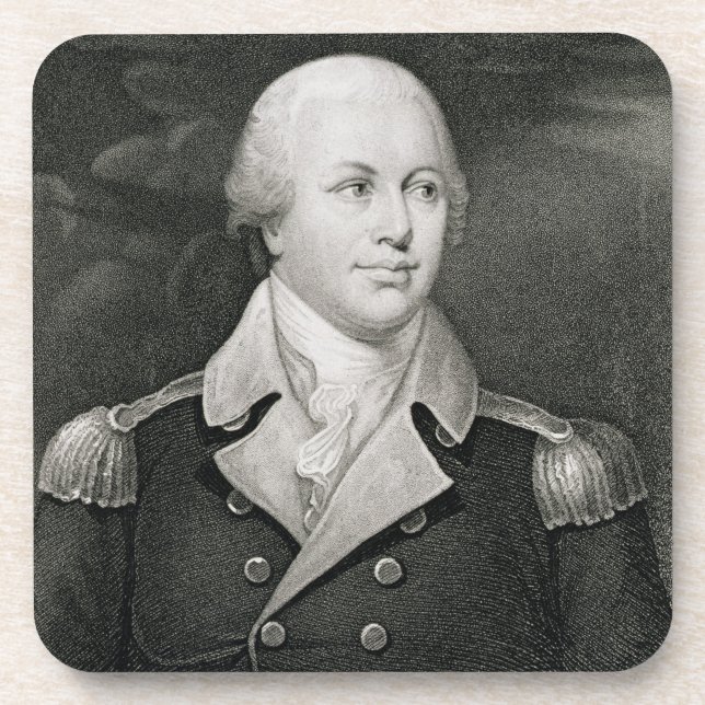 Major General Nathaniel Greene (1742-86), engraved Coaster (Front)