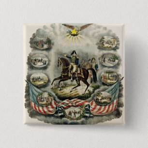 Major General William Henry Harrison, c.1813 15 Cm Square Badge