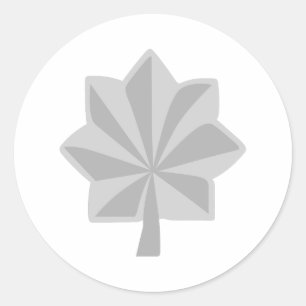 MAJOR LT COLONEL CLASSIC ROUND STICKER