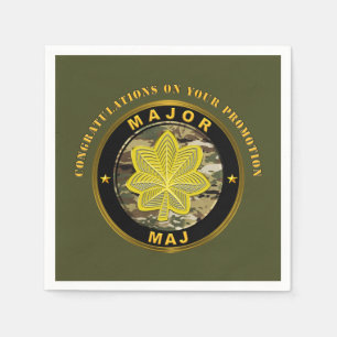 Major MAJ Promotion Napkin