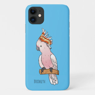 Major mitchell cockatoo bird cartoon illustration Case-Mate iPhone case