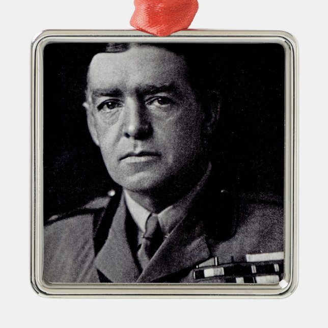 Major Sir Ernest Shackleton Metal Tree Decoration (Front)