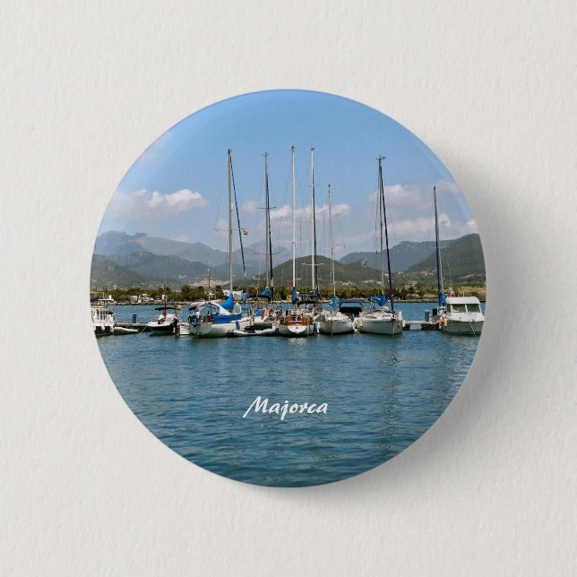 Majorca 6 Cm Round Badge (Front)