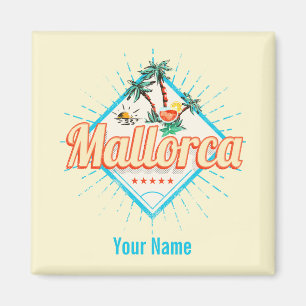 Majorca Balearic Island Retro Parrot Vintage Lugga Magnet