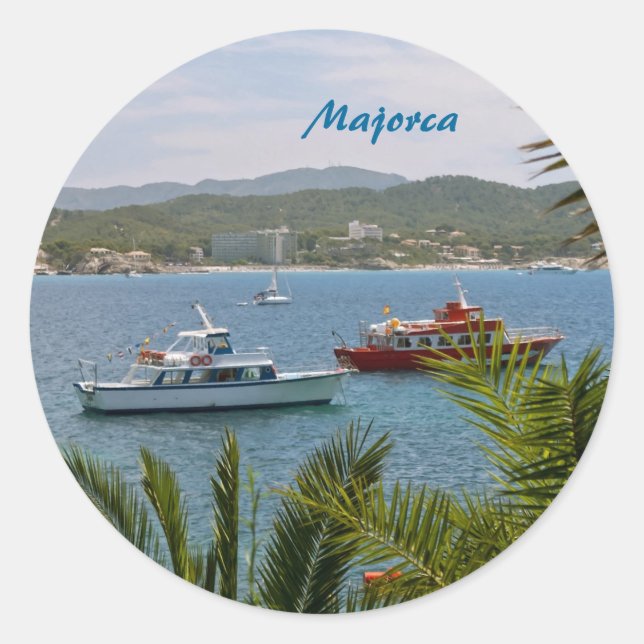 Majorca Classic Round Sticker (Front)