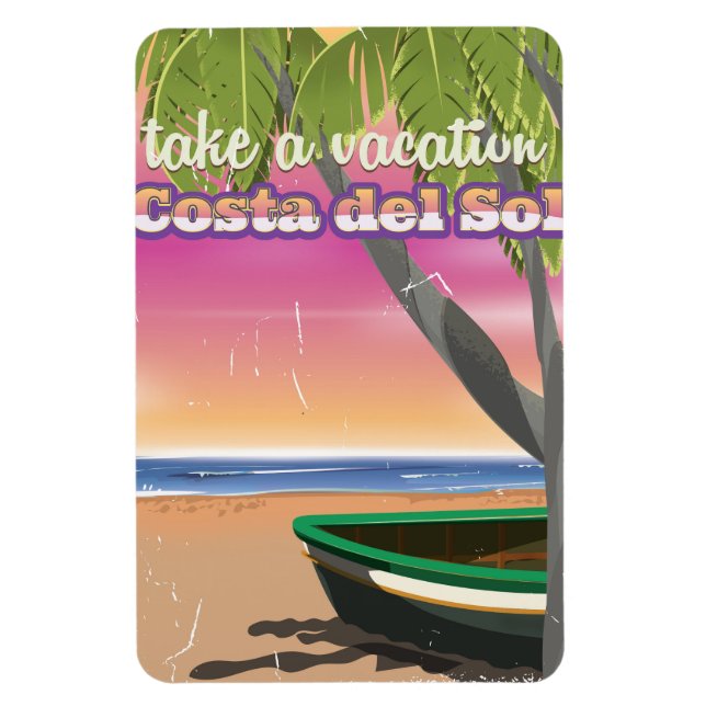 Majorca, Spain vintage beach vacation Poster Magnet (Vertical)