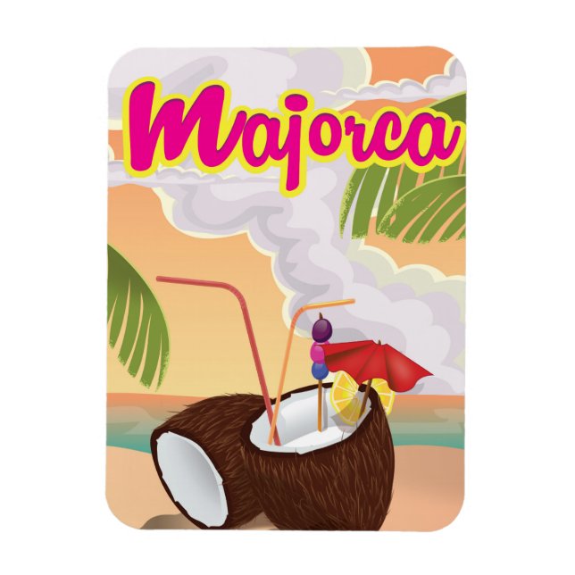 majorca vintage travel poster. magnet (Vertical)