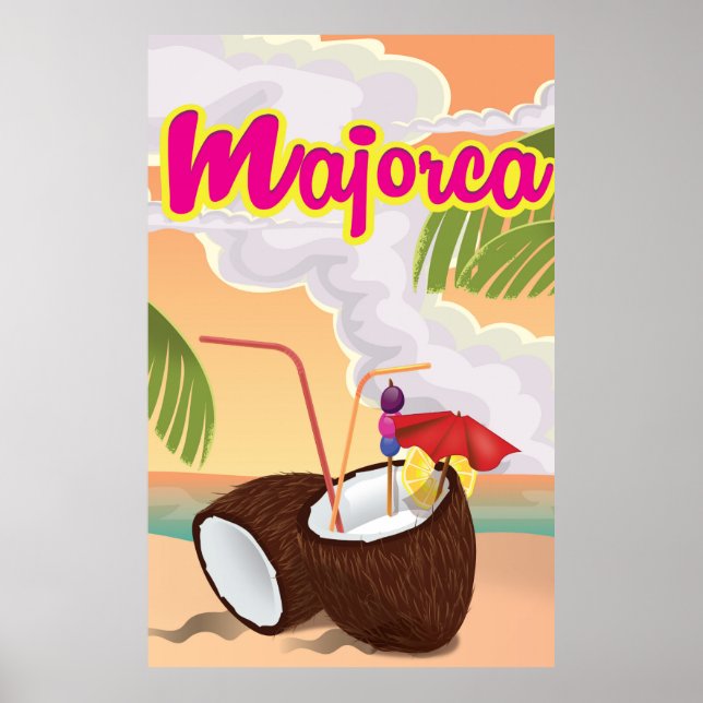 majorca vintage travel records. poster (Front)