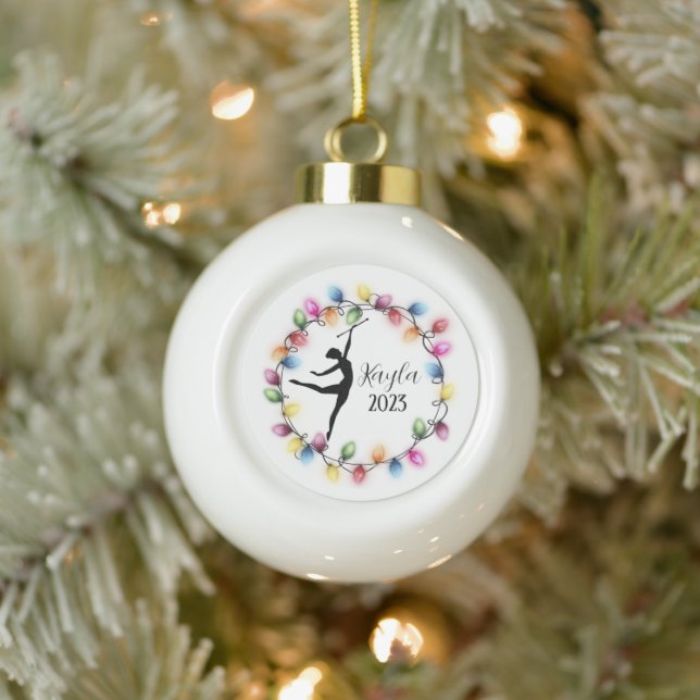 Majorette Baton Twirler Christmas Ornament (Tree)