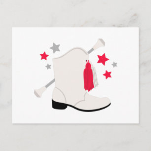 Majorette Boot Postcard