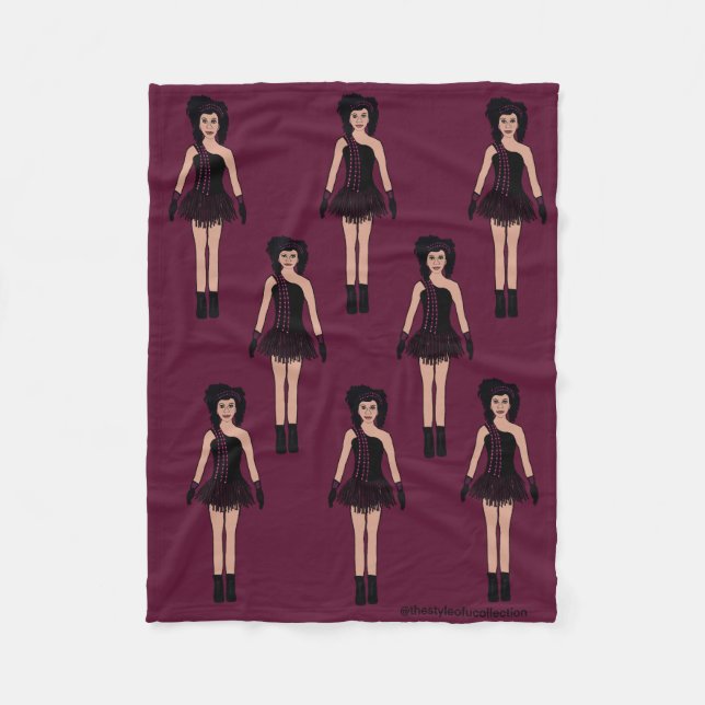 Majorette/ Dancer Fleece Blanket Mauve (Front)