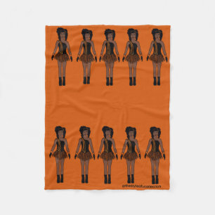 Majorette/ Dancer Fleece Blanket Orange