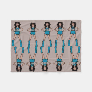 Majorette/ Dancer Fleece Blanket Turquoise 2