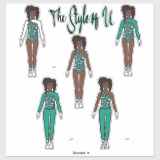 Majorette / Dancer Quick Change Stickers ( Sea)